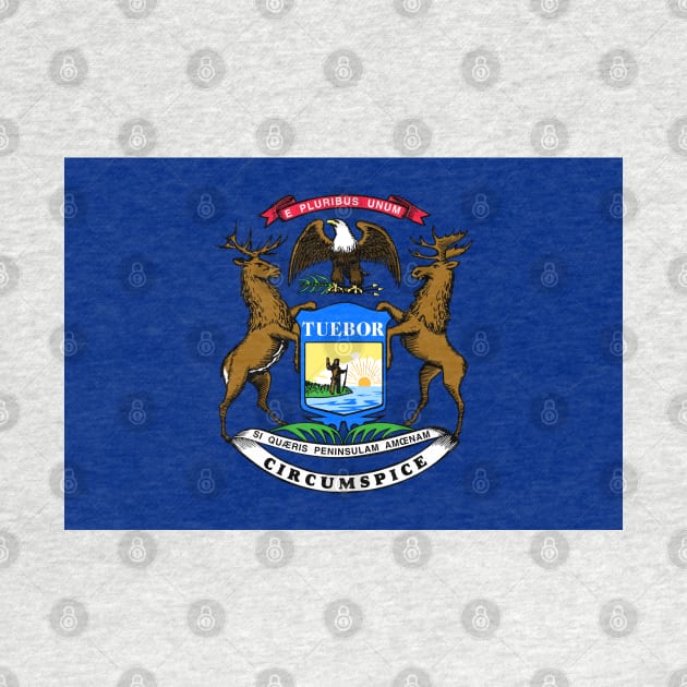Flag of Michigan by brigadeiro